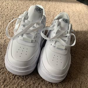 Brand New White Pixel Air Force 1s